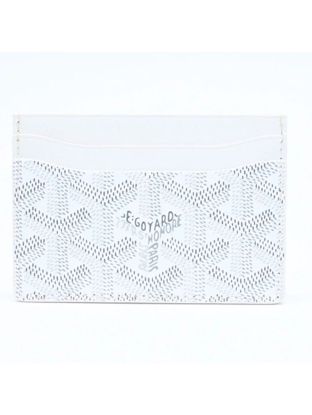 Goyard Saint Sulpice Card Case White Vauzel Calfskin